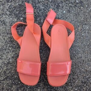 🔥4/$40  Pop Coral Pink UGG sandals carline harness boot size 7.5 us